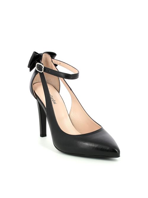 decolleté con tacco da donna in pelle nera NERO GIARDINI | E211072DE100